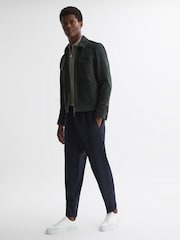 Reiss White Ashley Perf Leather Low Top Trainers - Image 2 of 5
