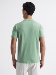 Reiss Frosty Green Bless Marl Crew Neck T-Shirt - Image 5 of 7