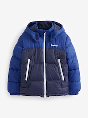Timberland 2 Tone Logo Hooded Puffer Coat - Image 1 of 5