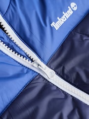 Timberland 2 Tone Logo Hooded Puffer Coat - Image 3 of 5