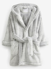 Grey Soft Touch Fleece Dressing Gown (9mths-16yrs) - Image 1 of 2
