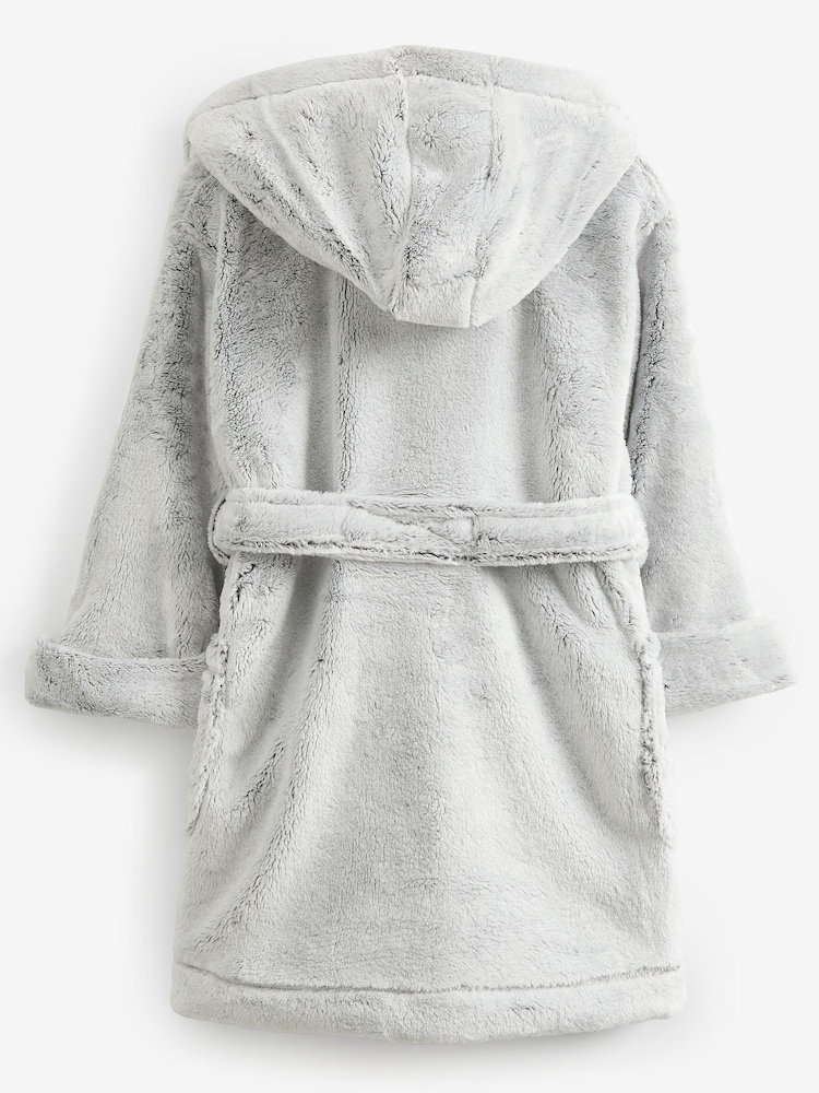 Grey Soft Touch Fleece Dressing Gown (9mths-16yrs) - Image 2 of 2