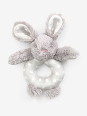 Natural Faux Fur Bunny Baby Rattle - Image 2 of 2