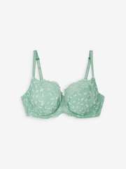 Green Print DD+ Non Pad Full Cup Bra - Image 5 of 5