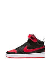 Nike Red Youth Court Borough Mid Trainers - Image 3 of 11
