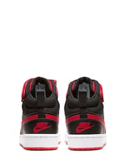 Nike Red Youth Court Borough Mid Trainers - Image 7 of 11