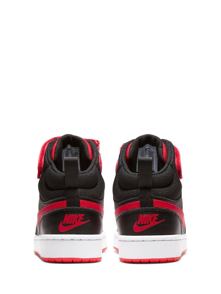 Nike Red Youth Court Borough Mid Trainers - Image 7 of 11