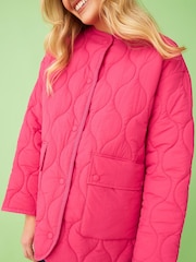 F&F Pink Fashion Onion Quilted Bomber Jacket - Image 4 of 5