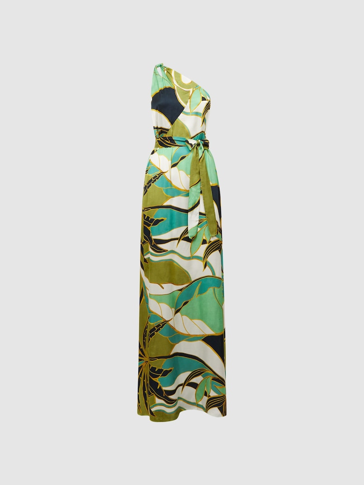 Vestido largo con estampado de jungla Tina de Reiss - Imagen 2 de 7