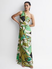 Vestido largo con estampado de jungla Tina de Reiss - Imagen 3 de 7