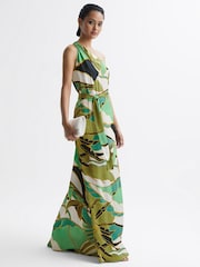 Reiss Green Tina Jungle Print Maxi Dress - Image 6 of 6