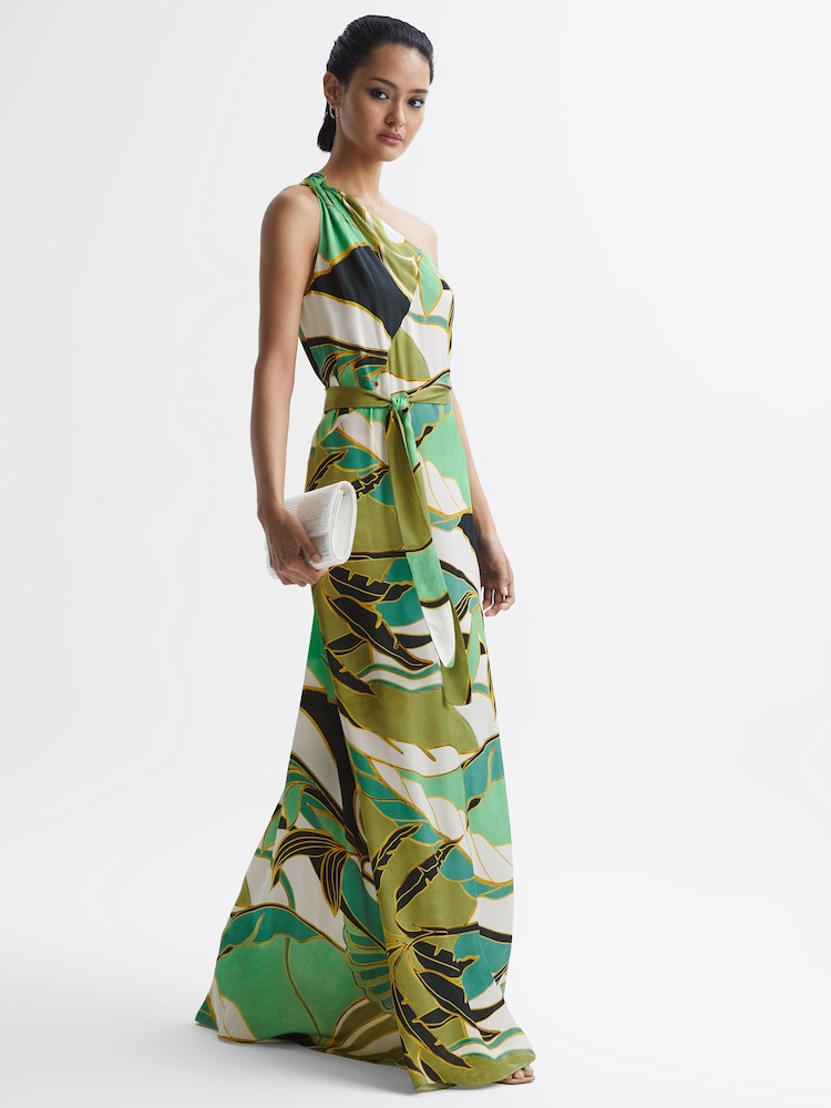 Reiss Green Tina Jungle Print Maxi Dress - Image 6 of 6