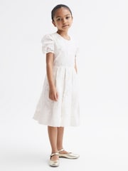 Reiss Amalie Strukturiertes Kleid mit Blumenprint - Bild 1 von 7