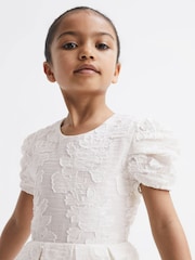 Reiss Amalie Strukturiertes Kleid mit Blumenprint - Bild 6 von 7