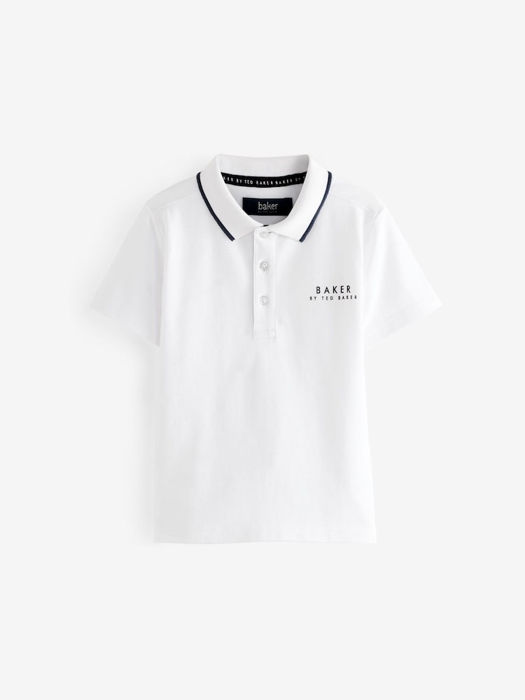 Weiß - Baker by Ted Baker – Polo-Shirt aus 100 % Baumwolle - Bild 10 von 10 Weiß - Baker by Ted Baker – Polo-Shirt aus 100 % Baumwolle - Bild 10 von 10
