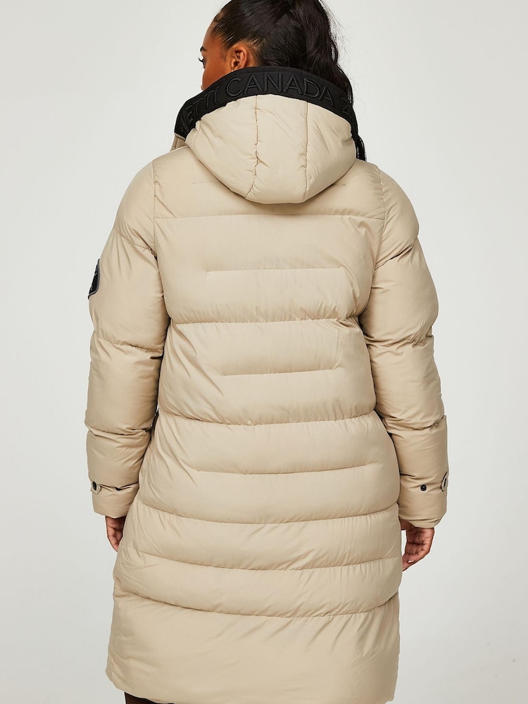 Zavetti Canada Stone Alora Longline Puffa Jacket - Image 2 of 6