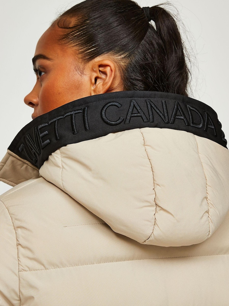 Zavetti Canada Stone Alora Longline Puffa Jacket - Image 6 of 6