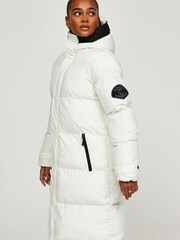 Zavetti Canada Cream Alora Longline Puffa Jacket - Image 5 of 6