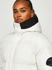 Zavetti Canada Cream Alora Longline Puffa Jacket - Image 6 of 6