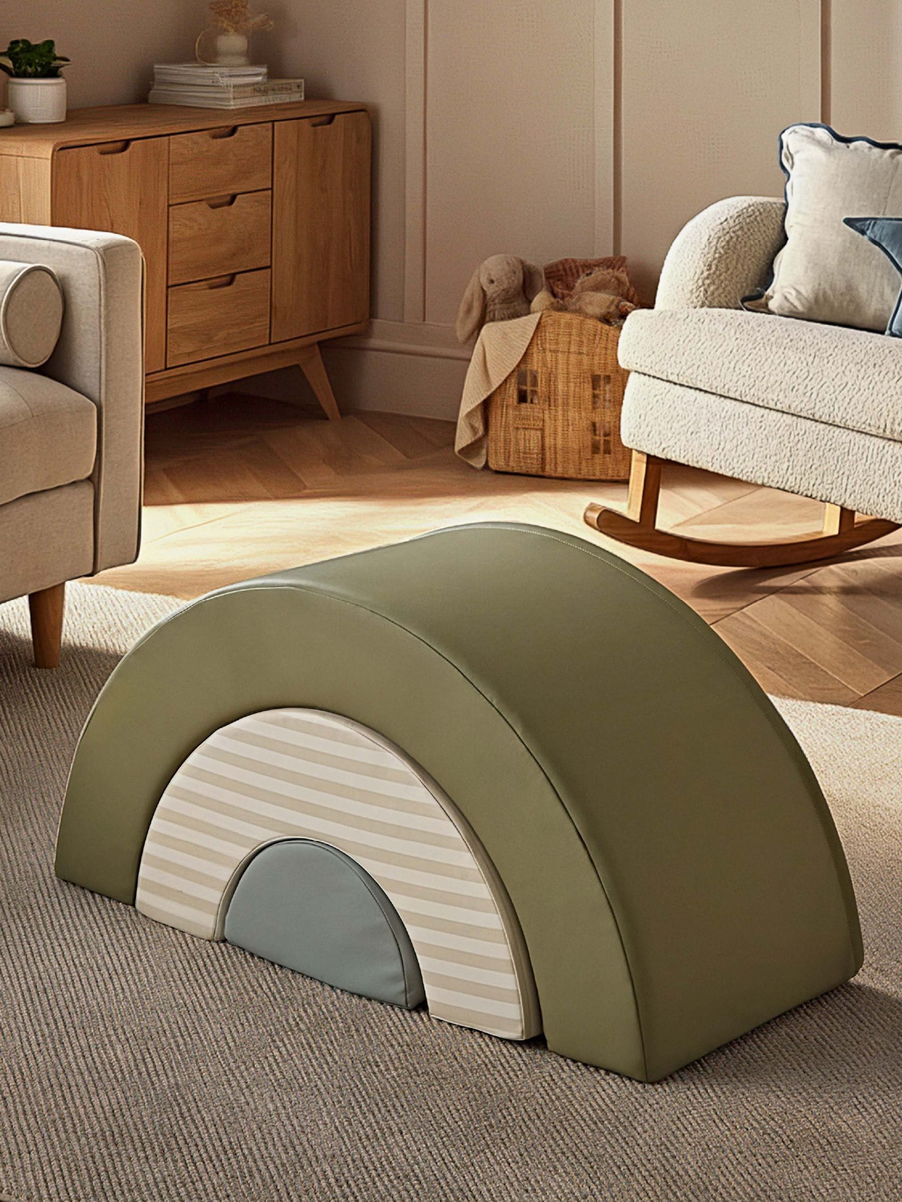CuddleCo Soft Play Arch 3pc Set, Lightweight Foam, Faux Leather Cover | Large, For Imaginative & Creative Play, Wipe-Clean, Encourages Early Movement & Coordination for Kids - Image 4