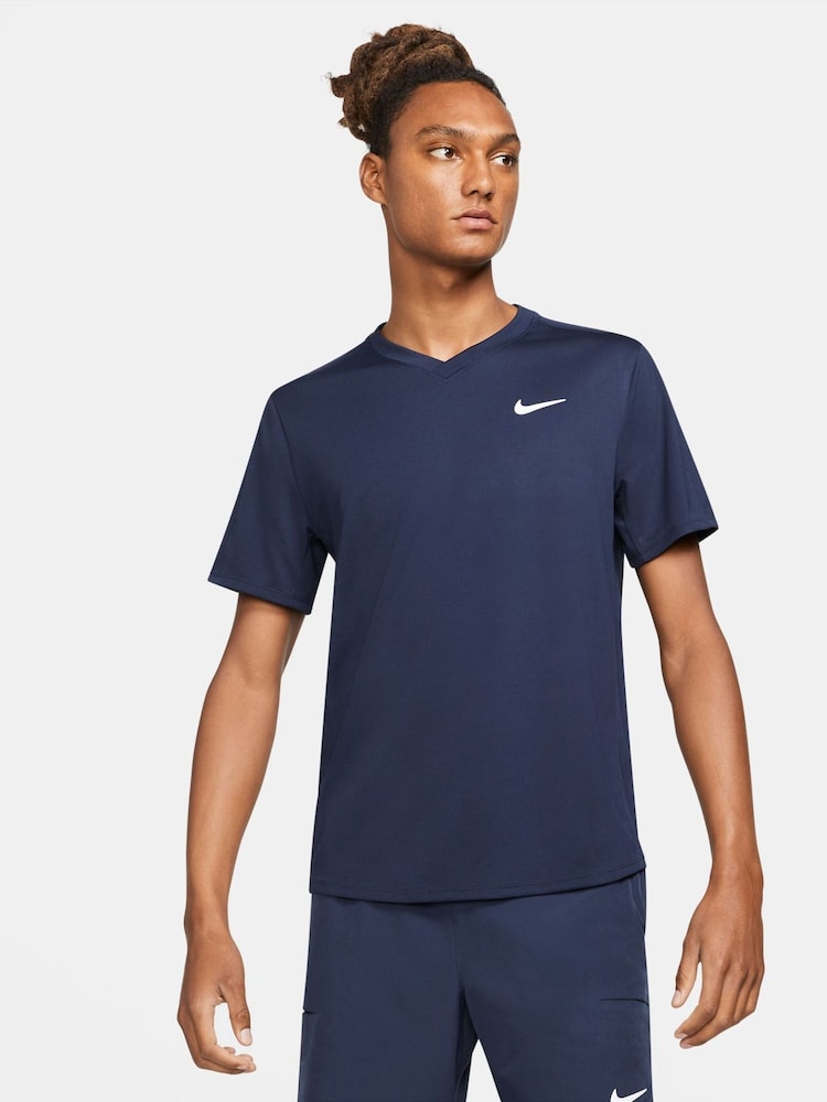 Nike Obsidian Dri-FIT Court Victory Tennis T-Shirt - Image 1 of 4