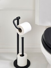 Black Heritage Floor Standing Toilet Roll Holder - Image 1 of 5