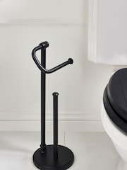 Black Heritage Floor Standing Toilet Roll Holder - Image 2 of 5