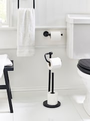Black Heritage Floor Standing Toilet Roll Holder - Image 4 of 5