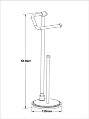 Black Heritage Floor Standing Toilet Roll Holder - Image 5 of 5