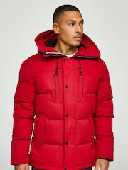 Zavetti Canada Mens Oshawa 2.0 Puffer Parka Jacket with Detachable Faux Fur - Image 1 of 1