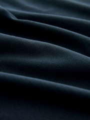 Navy Blue/Tan Brown Regular Fit Short Sleeve Tipped Polo Shirt - Image 8 of 8