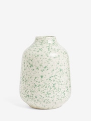 Nina Campbell Green Meadow Splatter Glaze Vase - Image 2 of 3