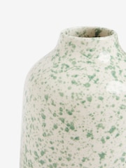 Nina Campbell Green Meadow Splatter Glaze Vase - Image 3 of 3