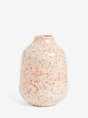 Nina Campbell Coral Pink Meadow Splatter Glaze Vase - Image 3 of 4