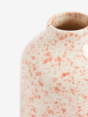 Nina Campbell Coral Pink Meadow Splatter Glaze Vase - Image 4 of 4