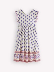 Boden Cream Bow Back Jersey Dress - Image 2 of 3