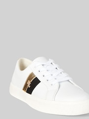 Lauren Ralph Lauren Janson Logo Leather Trainers - Image 2 of 4