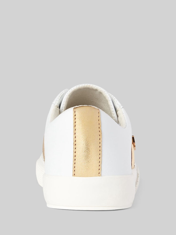 Lauren Ralph Lauren Janson Logo Leather Trainers - Image 3 of 4