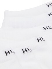 HUGO White Uni Socks 6 Pack - Image 3 of 3