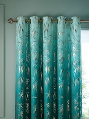Clarissa Hulse Green Meadow Grass Eyelet Curtains - Image 2 of 2