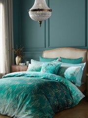 Clarissa Hulse Green Meadow Grass Duvet Cover and Pillowcase Set - Image 1 of 5