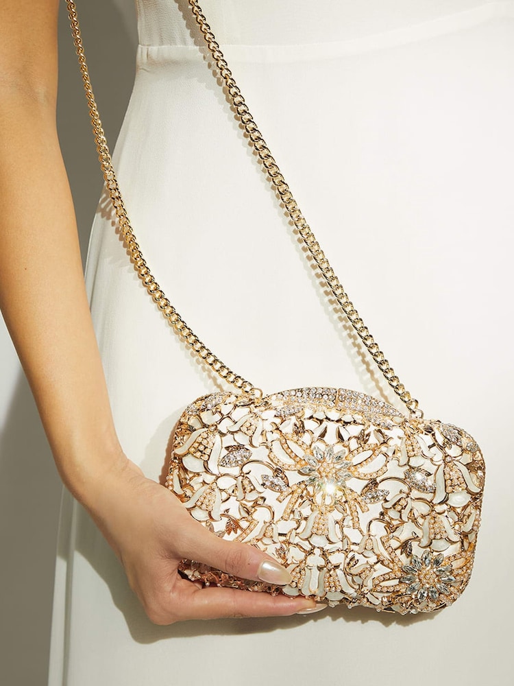 Dune London Gold Pewter Berkeley 30 Years Embellished Bag - Image 2 of 3