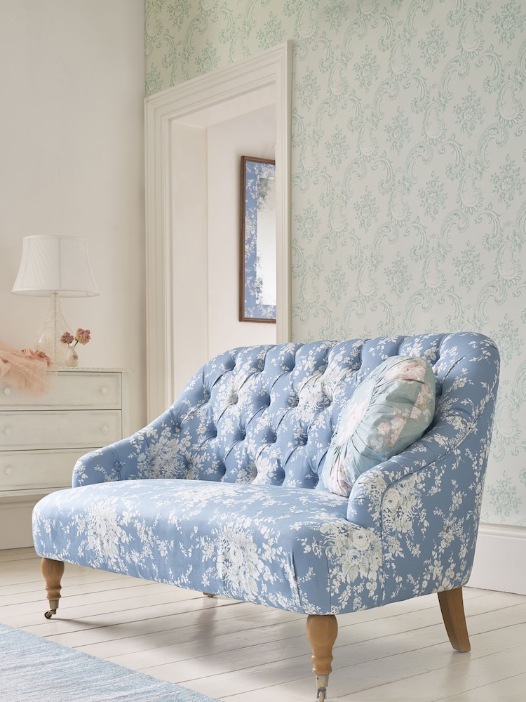 Shabby Chic by Rachel Ashwell® Garden Floral Denim Blue Willa Small 2 Seater Sofa - Image 1 of 6