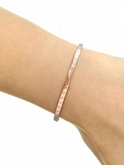 Olivia Burton Jewellery Ladies Pink Rose Gold Classic Twist The Classics Bangle - Image 1 of 1
