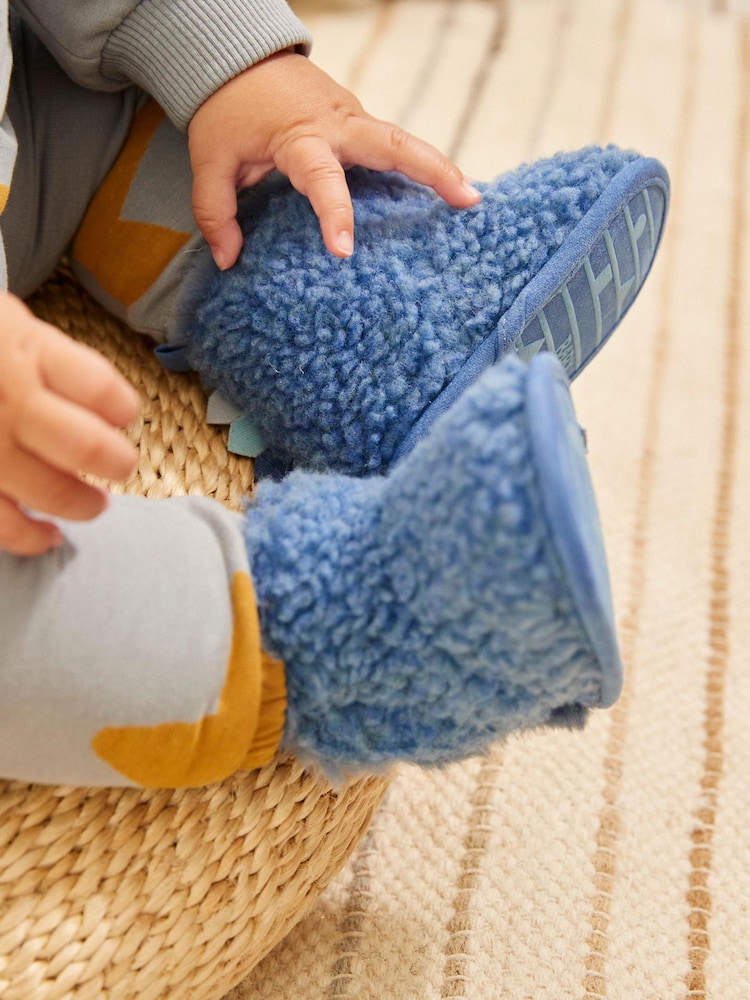 Blue Blue Warm Lined Baby Slipper Boots (0-24mths) - Image 1 of 7