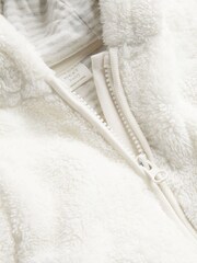 Ecru Cream Cosy Fleece Bear Baby Pramsuit (0mths-2yrs) - Image 3 of 3