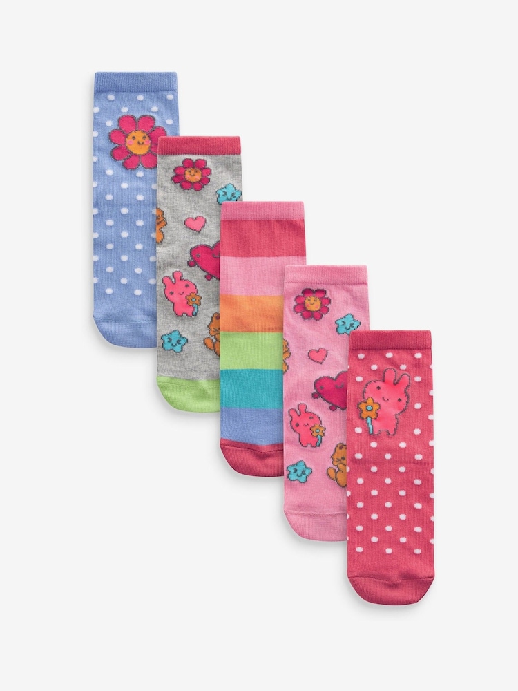 Več - 5 Pack Cotton Rich Bright Character gležnjarji - Slika 1 iz 6
