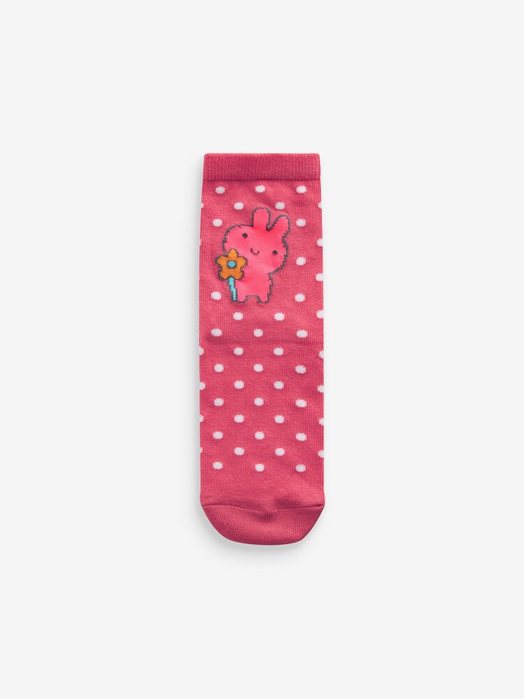 Multi - Lot de 5 chaussettes de cheville en coton riche en coton brillant - Image 5 of 6