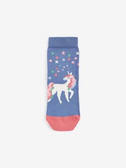 Pink 7 Pack Unicorn Cotton Rich Ankle Socks - Image 4 of 8