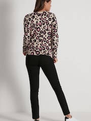 M&Co Leopard Brown Crew Neck Jumper - Image 2 of 5